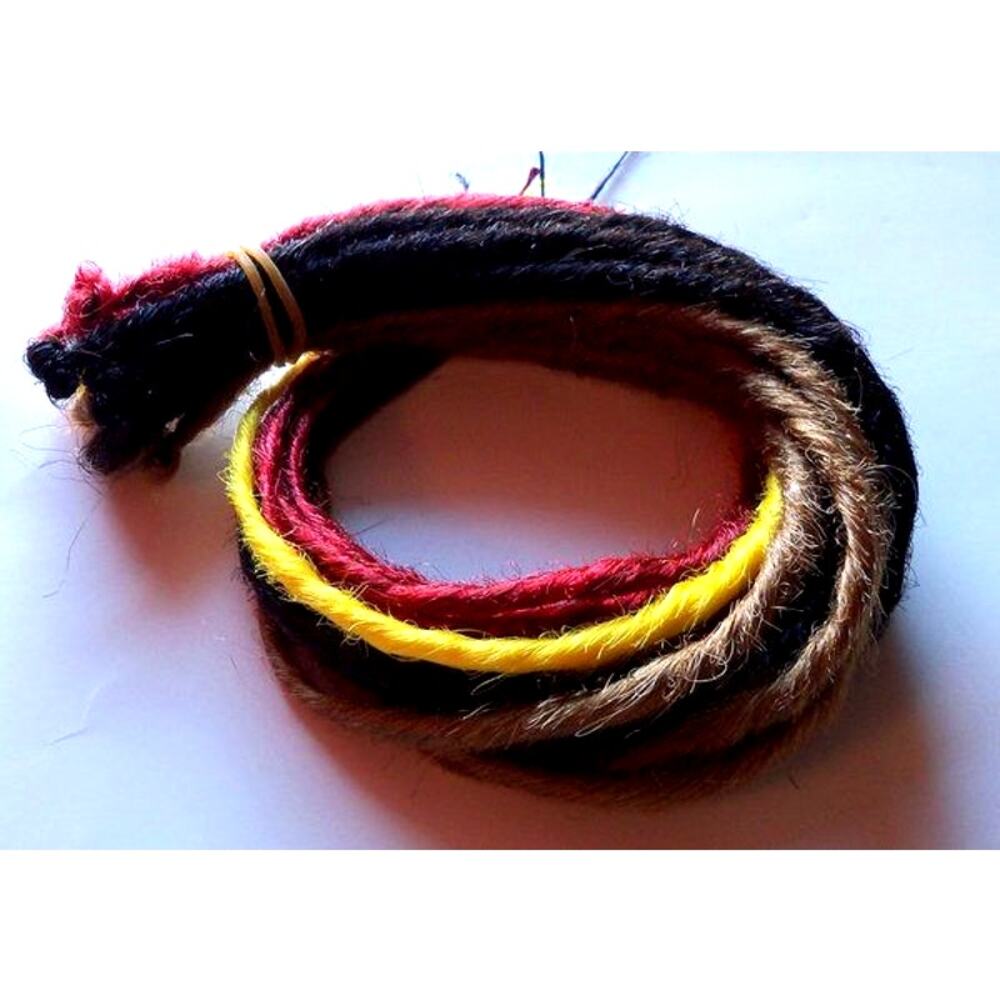 10 SE Single Ended Dreads Dreadlocks Hair Extensions Blonde Brown Red Yellow